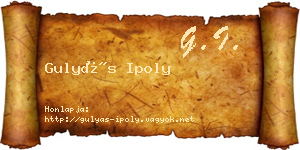 Gulyás Ipoly névjegykártya