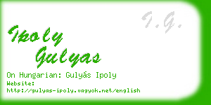 ipoly gulyas business card
